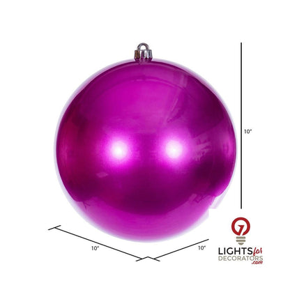 8" Shatterproof Ball Ornament - Juniper - Pearl - UV Treated — alternate view