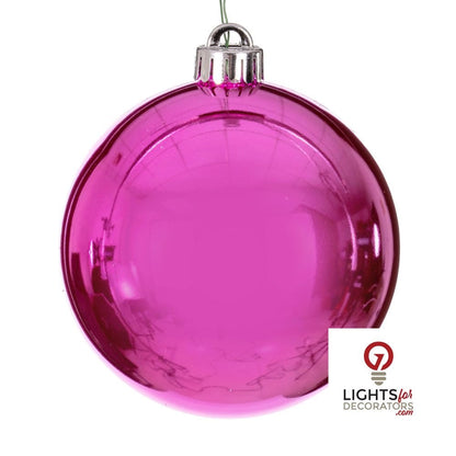 4" Shatterproof Ball Ornament - Lime - Candy - UV Treated - Set of 6