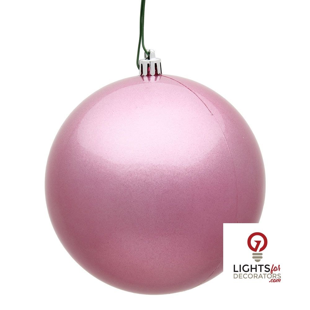 8" Shatterproof Ball Ornament - Plum - Sequin