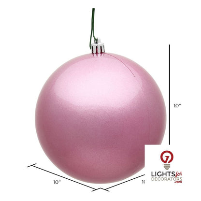 8" Shatterproof Ball Ornament - Plum - Sequin — alternate view