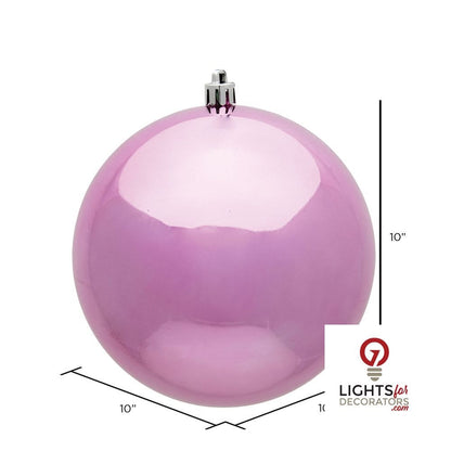 4" Shatterproof Ball Ornament - Purple - Candy - UV Treated - Set of 6 — alternate view