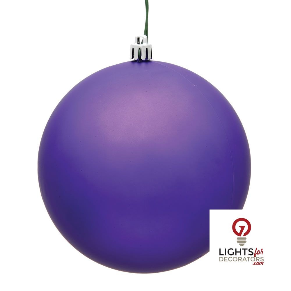 4" Shatterproof Ball Ornament - Red - Matte - UV Treated - Set of 6