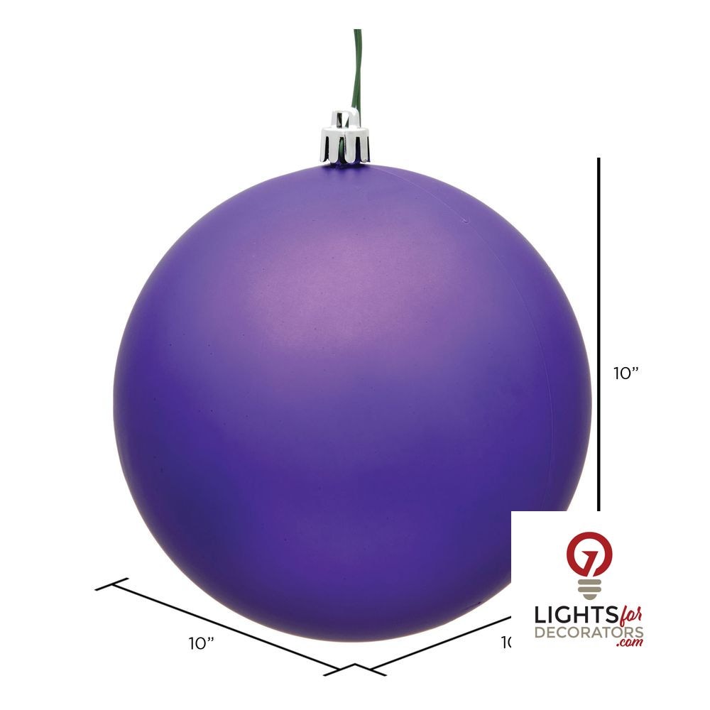 4" Shatterproof Ball Ornament - Red - Matte - UV Treated - Set of 6 — alternate view