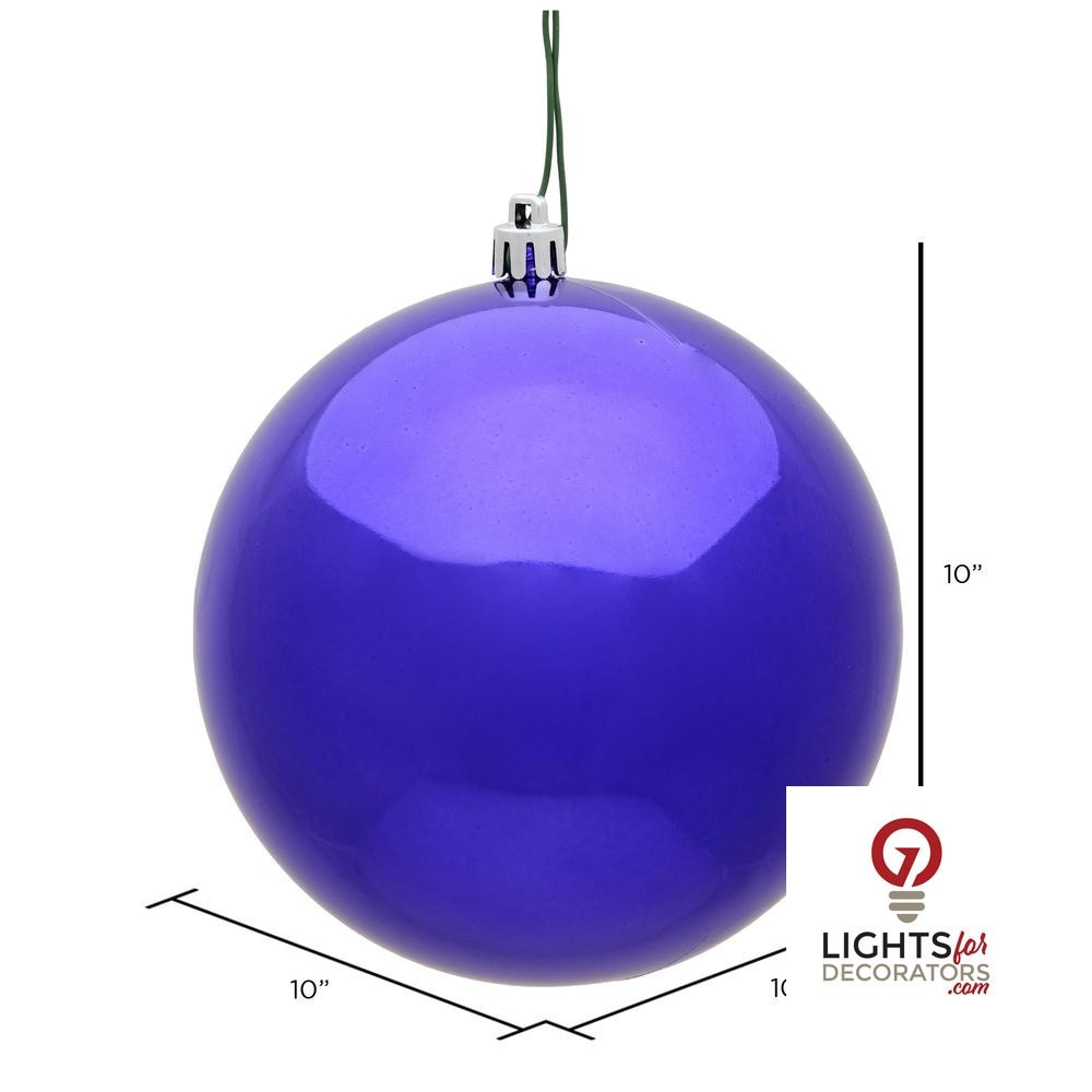 4" Shatterproof Ball Ornament - Red - Pearl - UV Treated - Set of 6 — alternate view