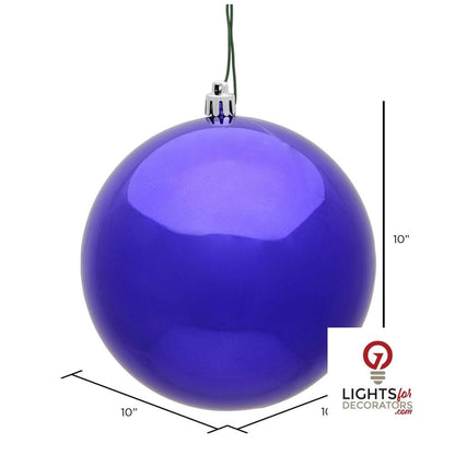 4" Shatterproof Ball Ornament - Red - Pearl - UV Treated - Set of 6 — alternate view