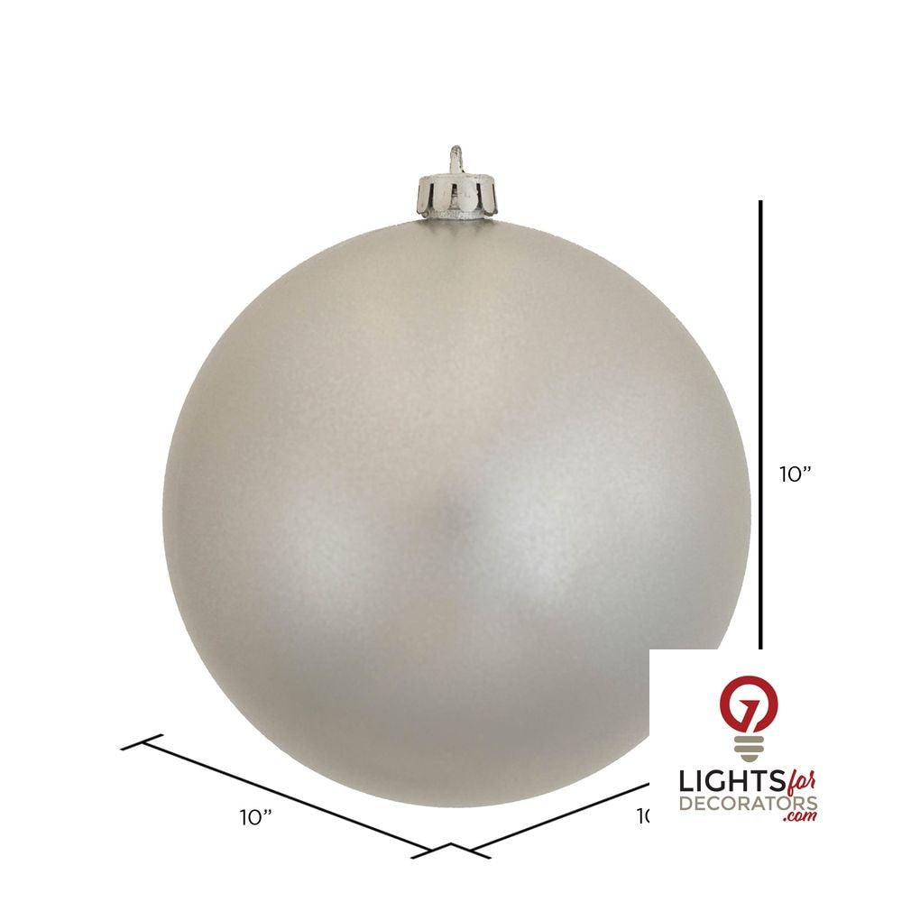 10" Shatterproof Ball Ornament - Silver - Sequin — alternate view