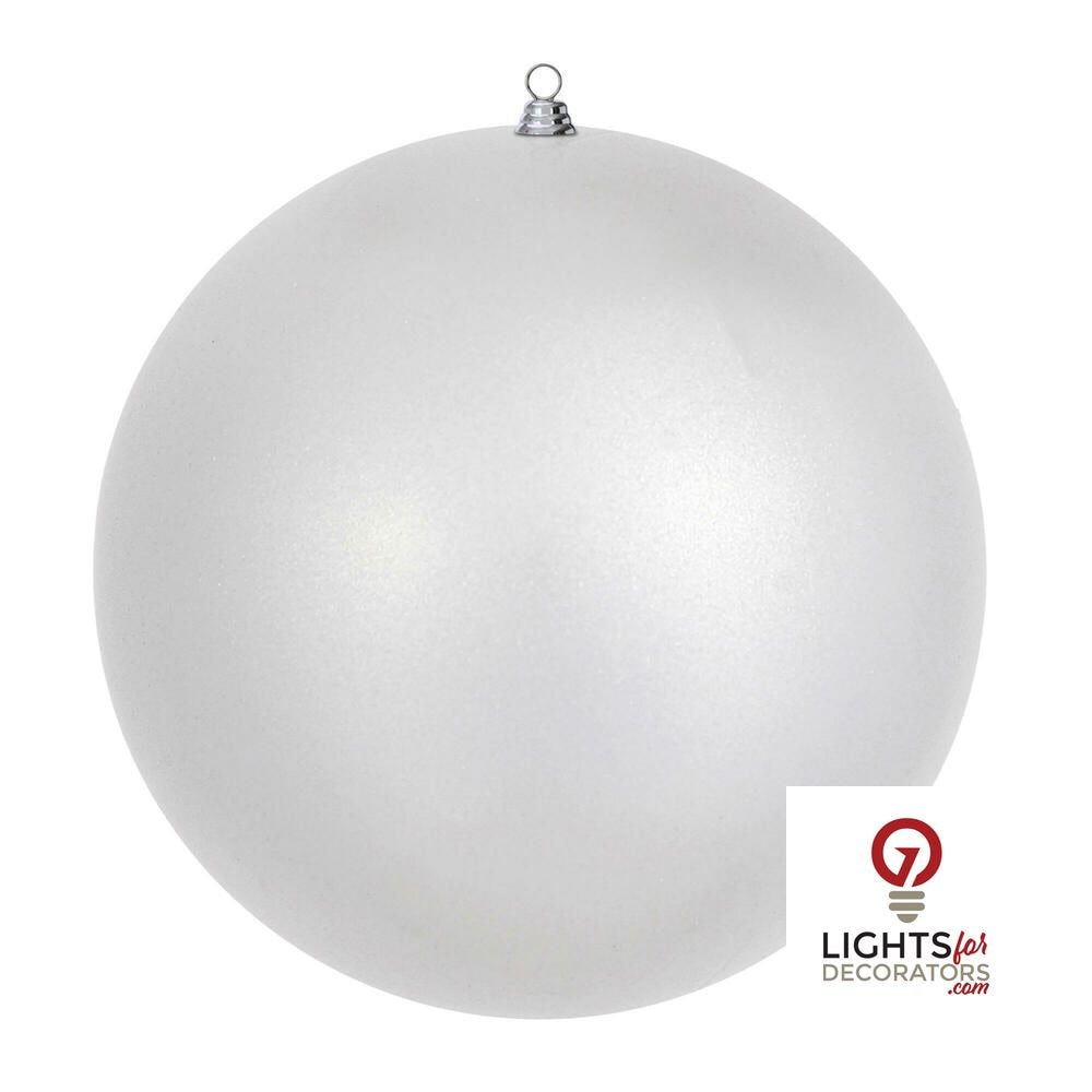 20" Oversized Shatterproof Ball Ornament - Silver - Candy - UV Treated