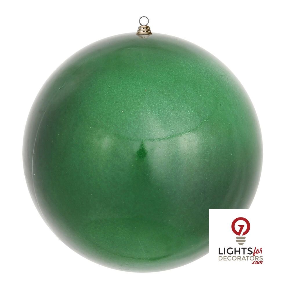 24" Oversized Shatterproof Ball Ornament - Emerald - Candy - UV Treated