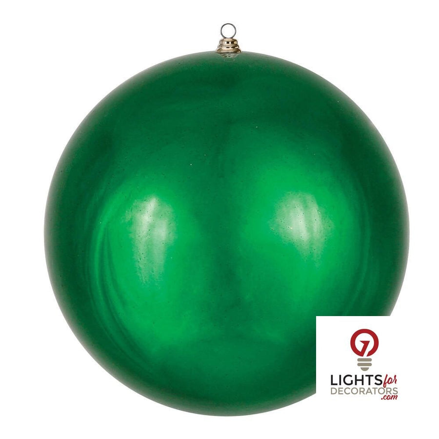 24" Oversized Shatterproof Ball Ornament - Emerald - Shiny - UV Treated