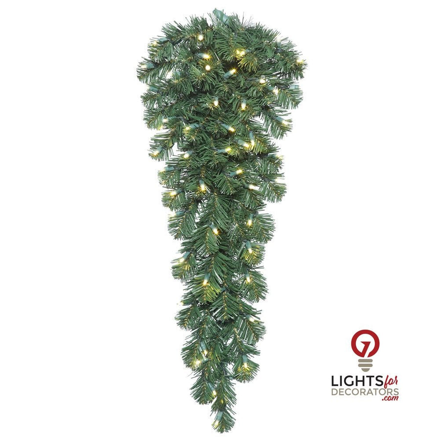 36" Warm White Deluxe Sequoia Fir Teardrop