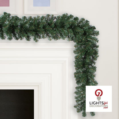 9' x 12" Unlit Deluxe Sequoia Fir Garland — alternate view