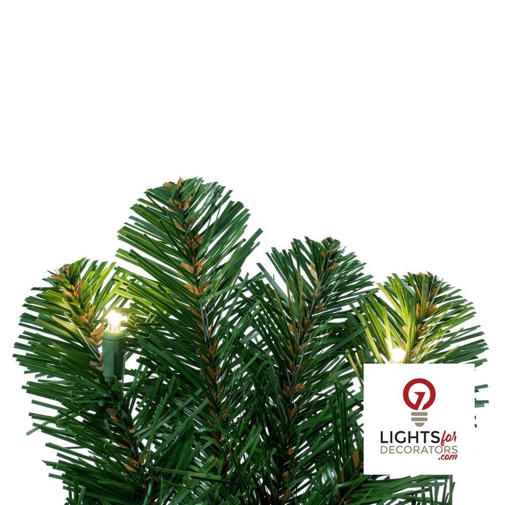 30" Warm White Deluxe Sequoia Fir Wreath — alternate view