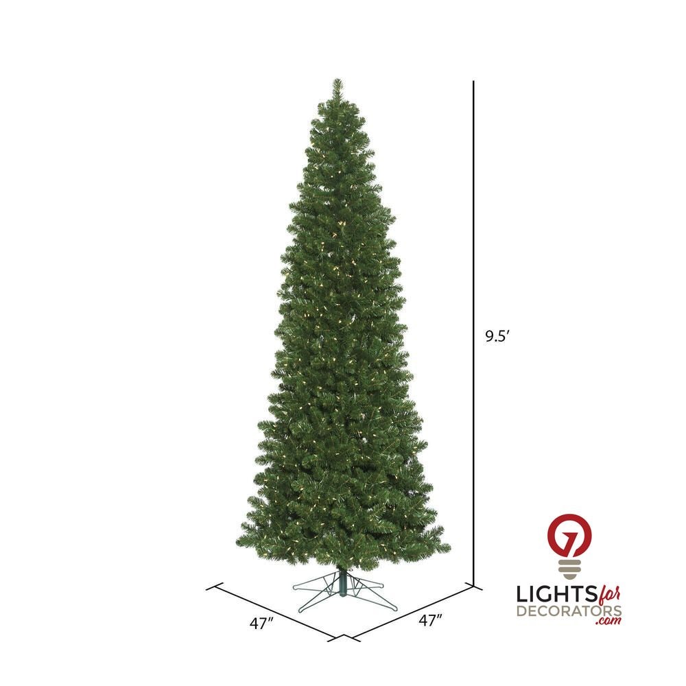 12' Oregon Slim Christmas Tree - Prelit — alternate view