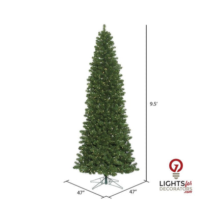 12' Oregon Slim Christmas Tree - Prelit — alternate view