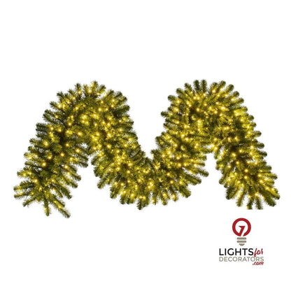 9' x 20" Warm White Dense Forest Pine Garland