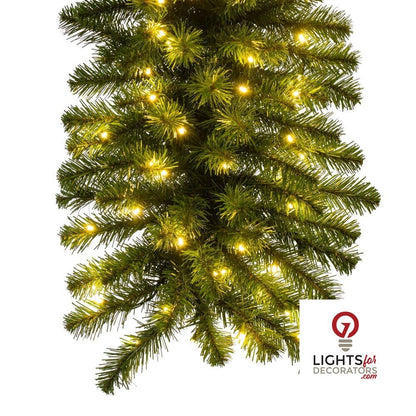 9' x 20" Warm White Dense Forest Pine Garland — alternate view
