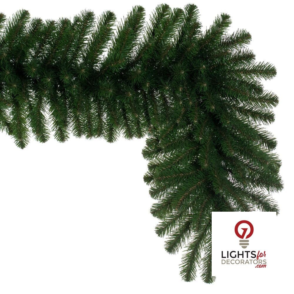 9' x 18" Unlit Dense Forest Pine Garland — alternate view