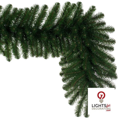 9' x 18" Unlit Dense Forest Pine Garland — alternate view