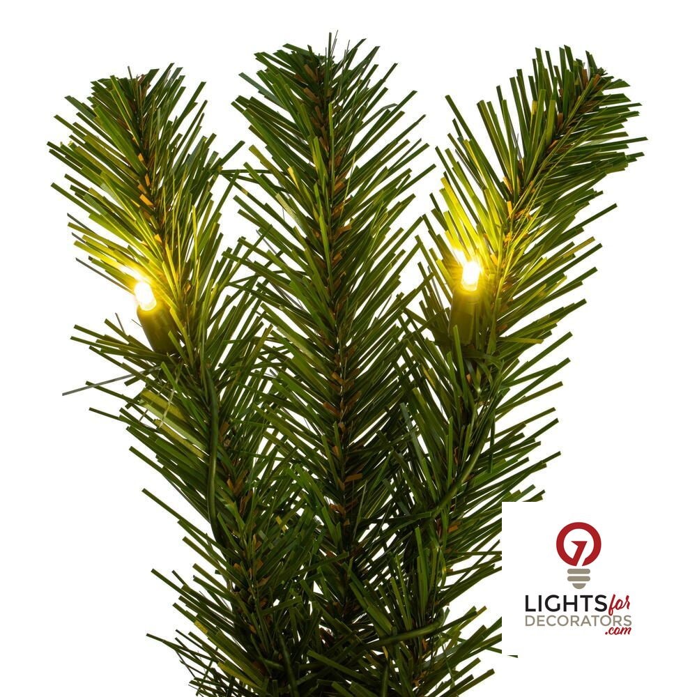 9' x 20" Warm White Dense Forest Pine Garland — alternate view