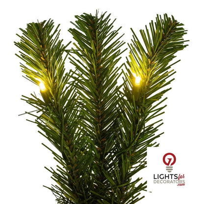 9' x 20" Warm White Dense Forest Pine Garland — alternate view