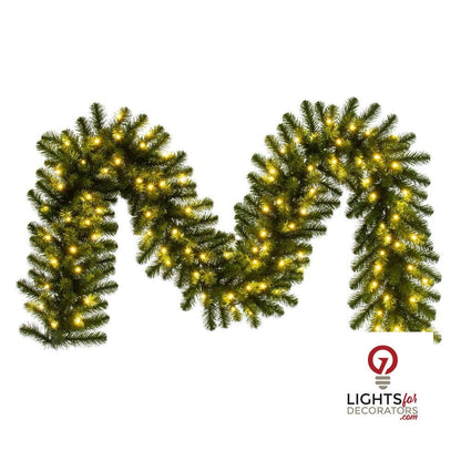9' x 14" Warm White Dense Forest Pine Garland