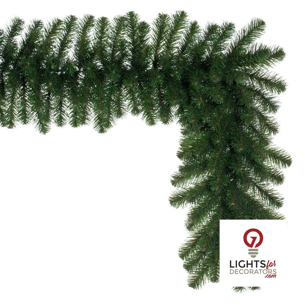 9' x 14" Unlit Dense Forest Pine Garland — alternate view