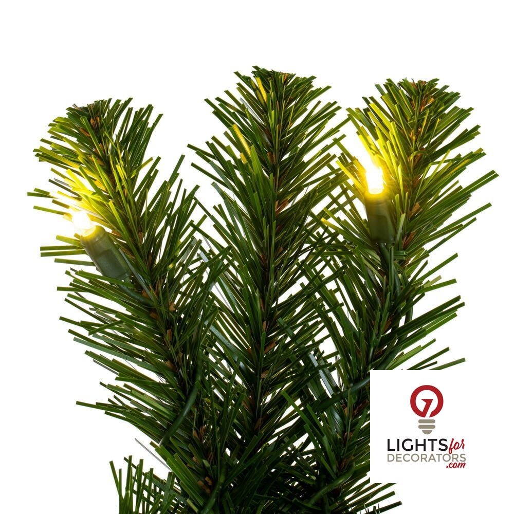9' x 14" Warm White Dense Forest Pine Garland — alternate view