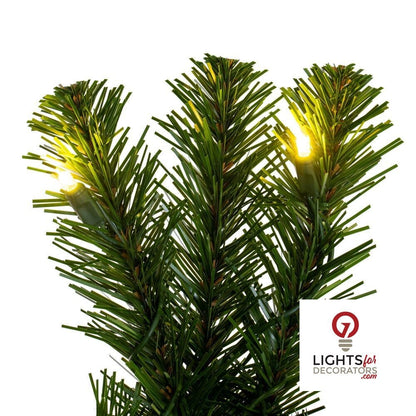 9' x 14" Warm White Dense Forest Pine Garland — alternate view