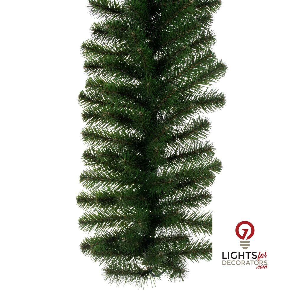 9' x 14" Unlit Dense Forest Pine Garland — alternate view