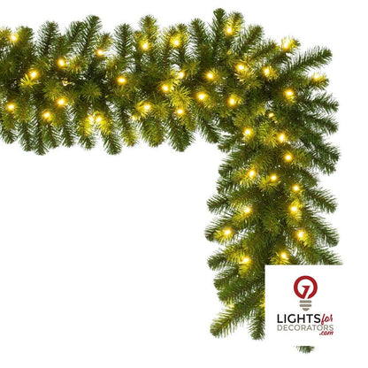 9' x 14" Warm White Dense Forest Pine Garland — alternate view