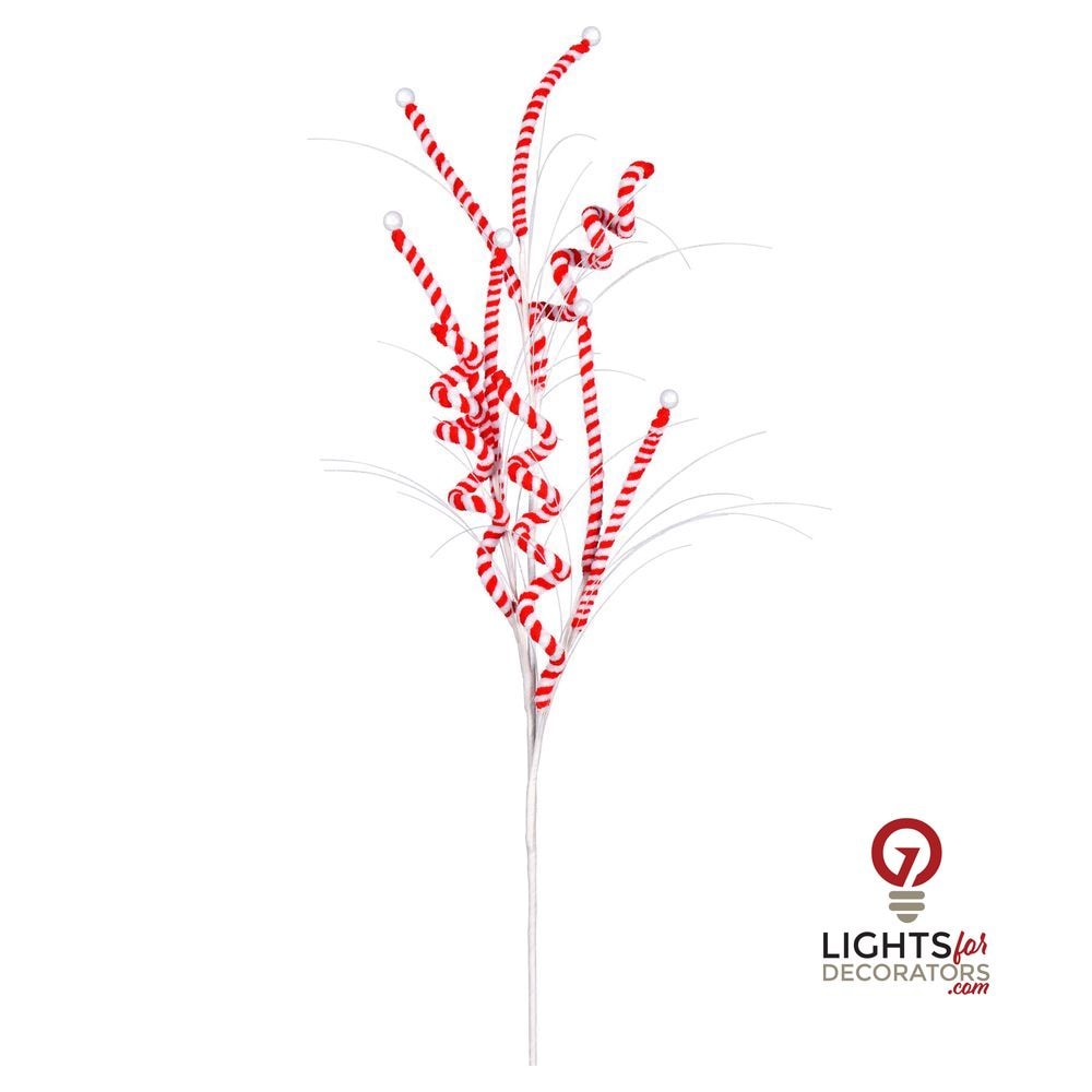 20" Red/White Candy Cane Spray - Set of 6