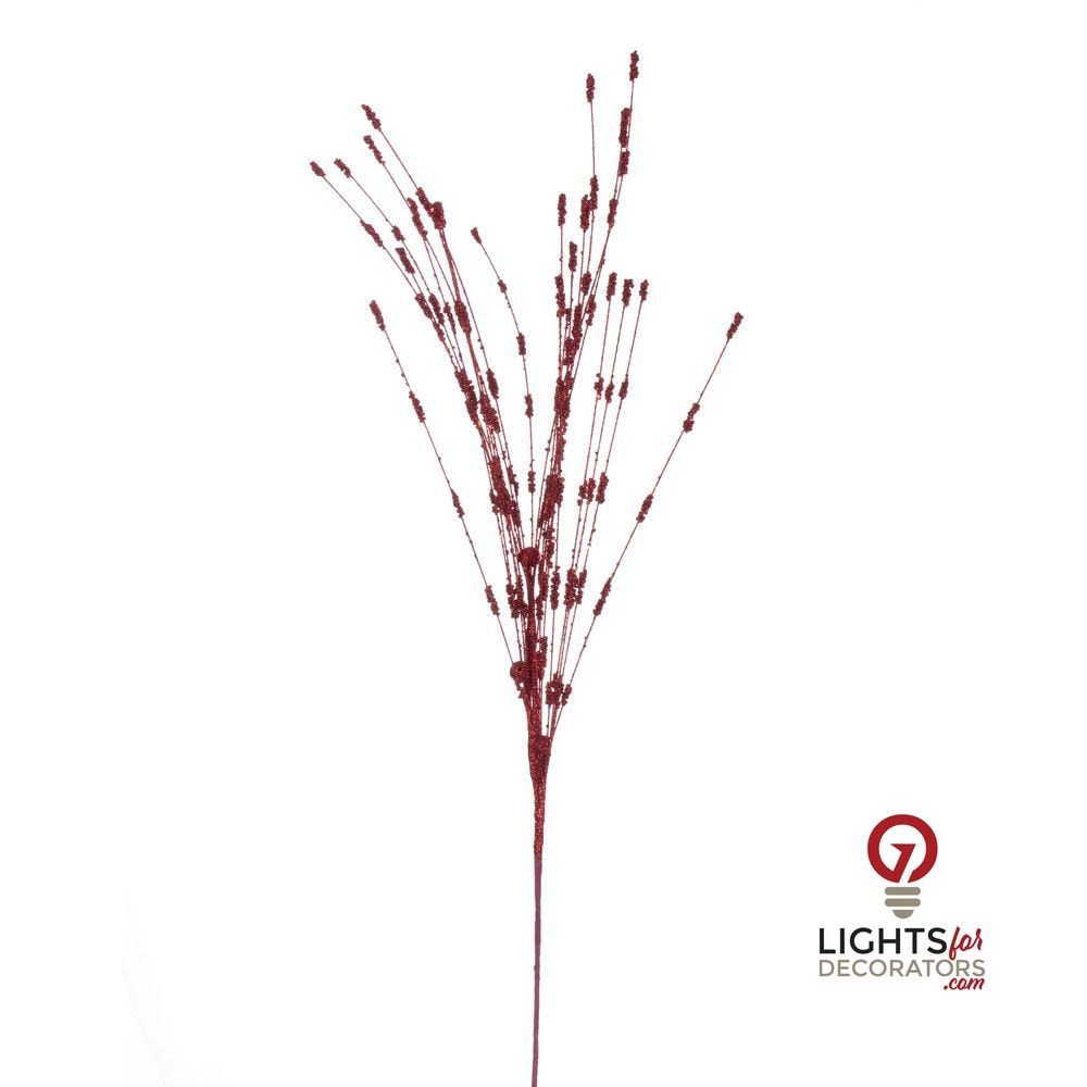 36" Berry Glitter Spray - Set of 6 - Red