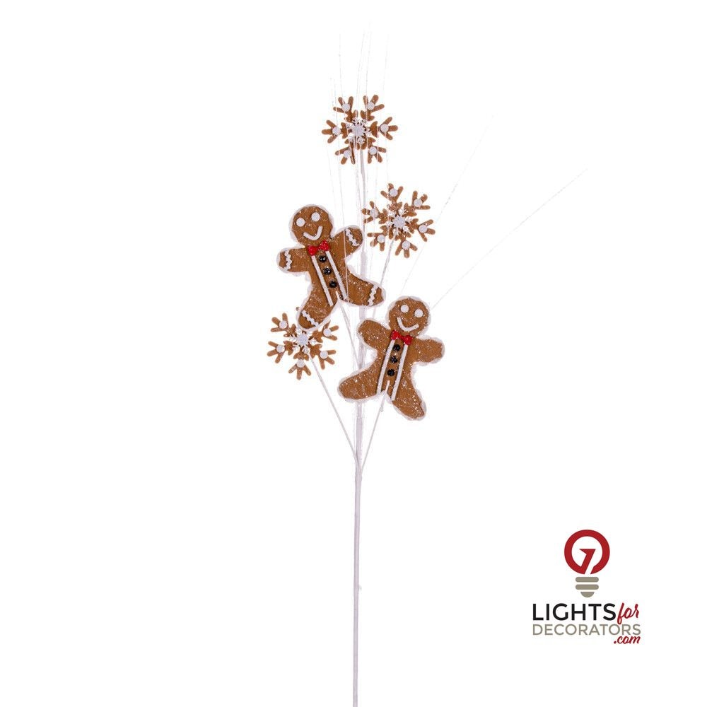 29" Gingerbread/Snowflake Spray - Set of 6