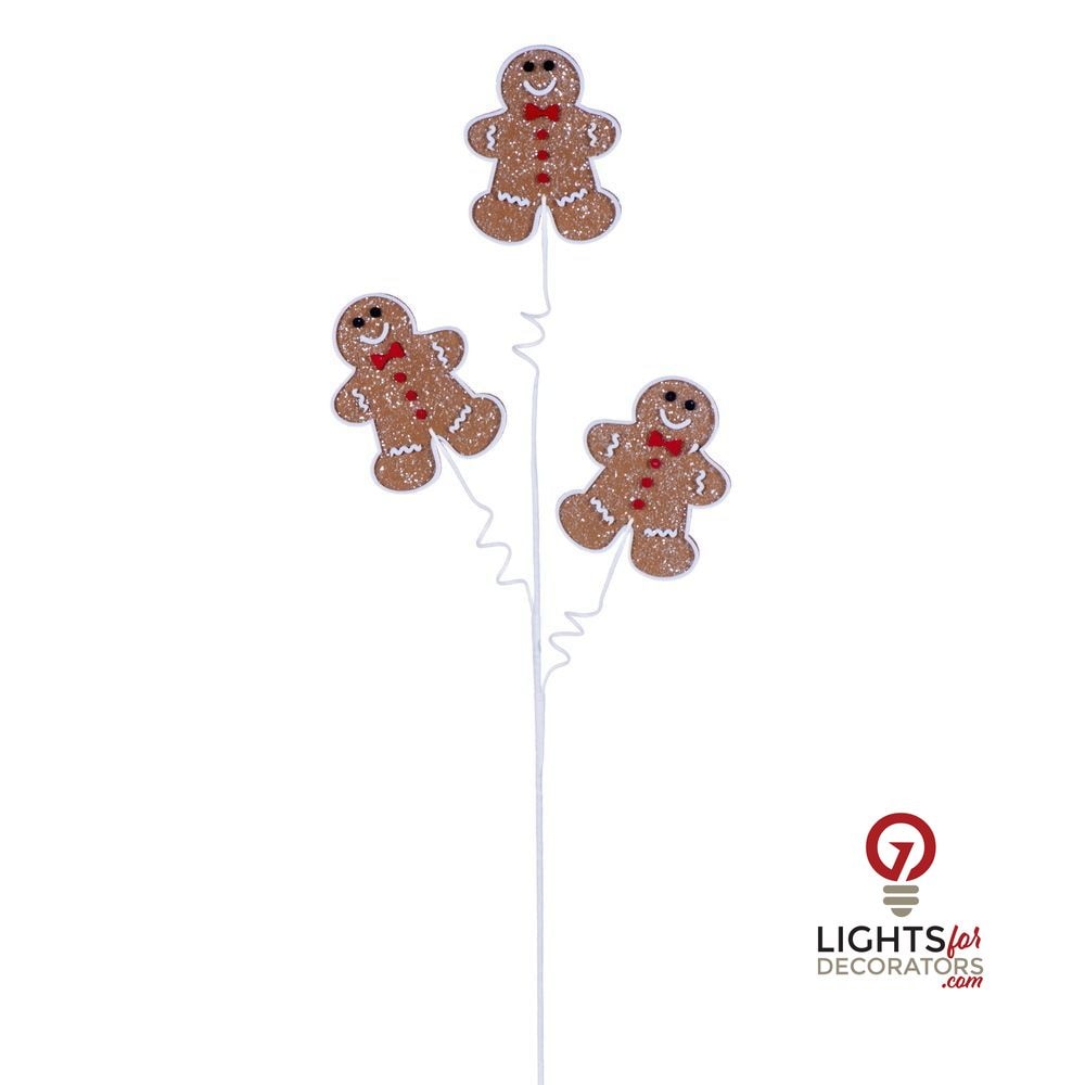 30" Gingerbread Man Spray - Set of 3 - Brown