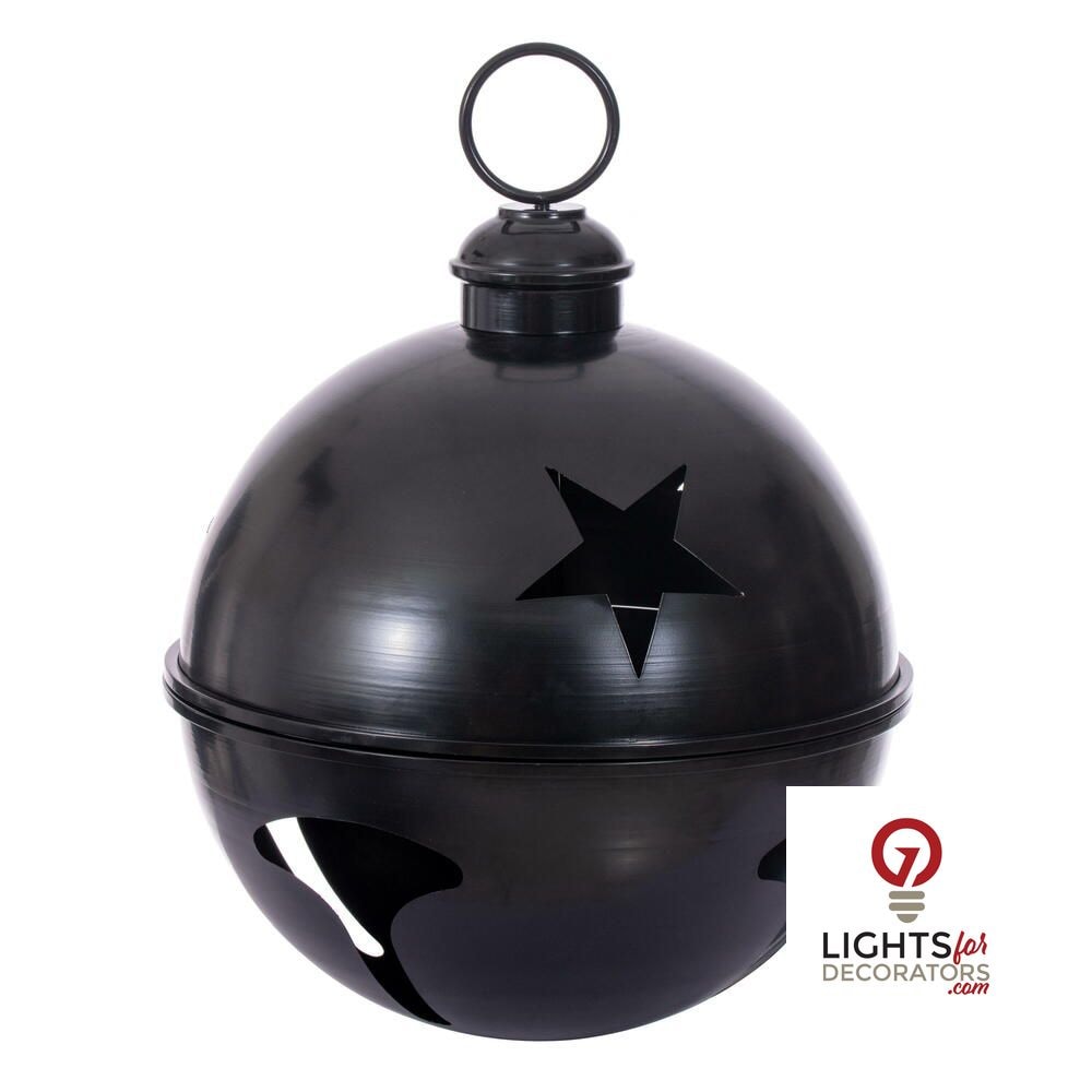 20" Matte Iron Bell Ornament - Black