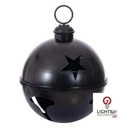 20" Matte Iron Bell Ornament - Black