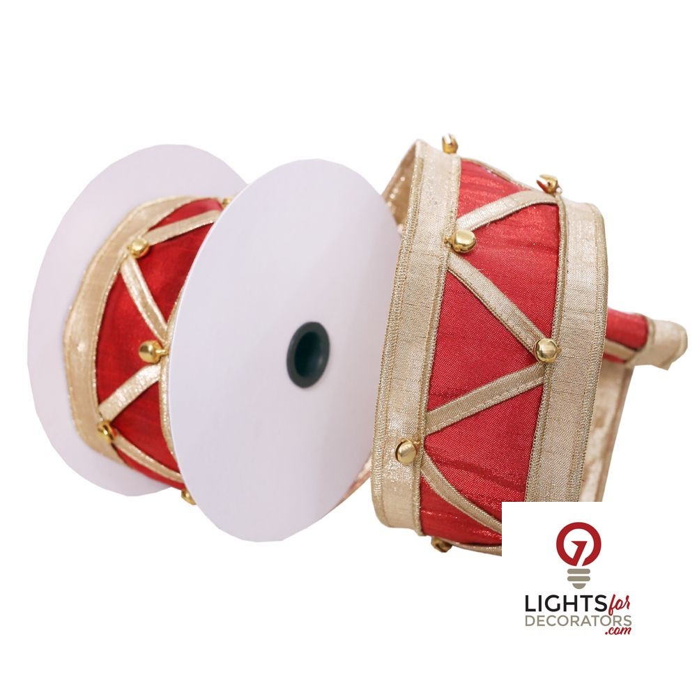2.5" Ribbon - Nutcracker - 5 Yard Roll - Red/Gold