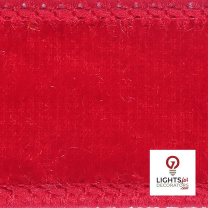1" Ribbon - Velvet Dupion - 10 Yard Roll - Red — alternate view
