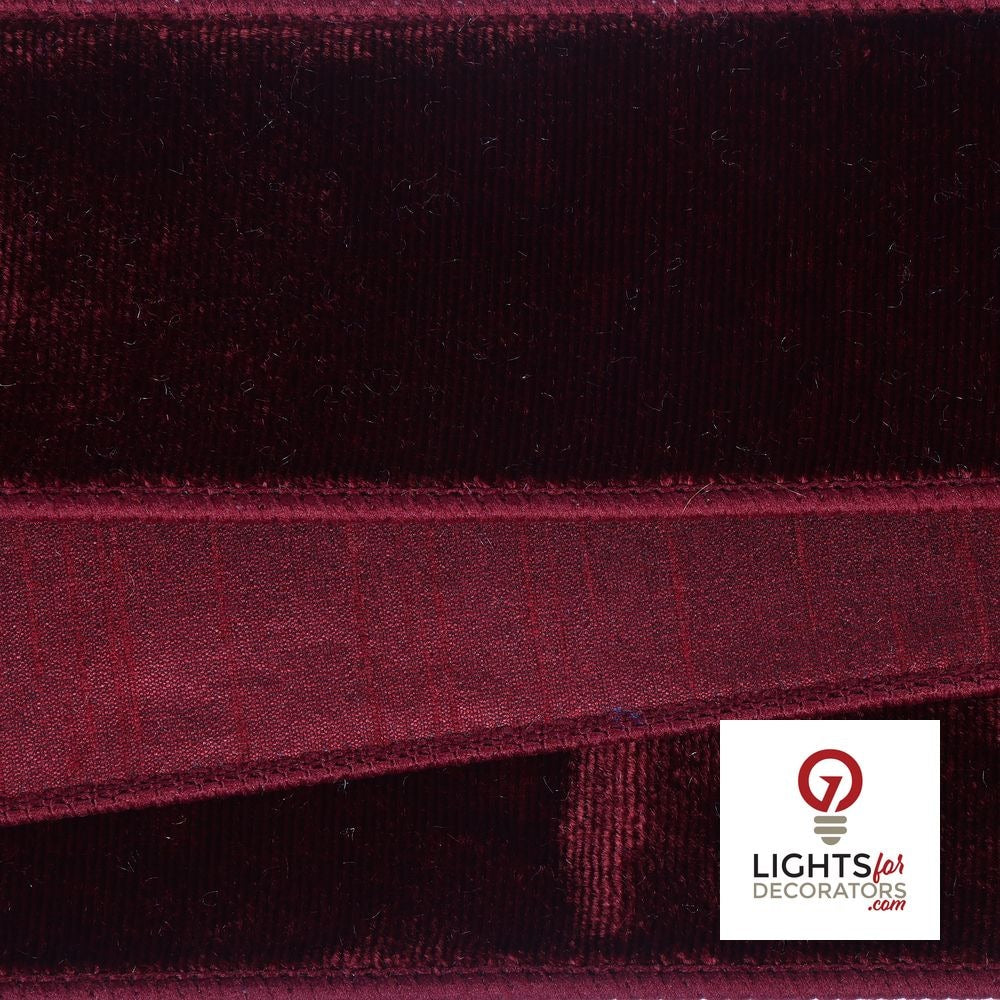 4" Ribbon - Velvet Dupion - 10 Yard Roll - Burgundy — alternate view