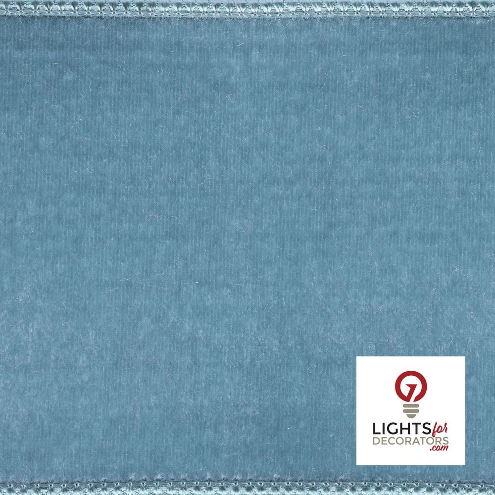 4" Ribbon - Velvet Dupion - 10 Yard Roll - Slate Blue — alternate view