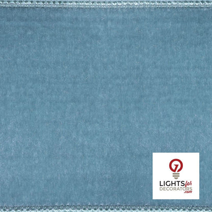 4" Ribbon - Velvet Dupion - 10 Yard Roll - Slate Blue — alternate view