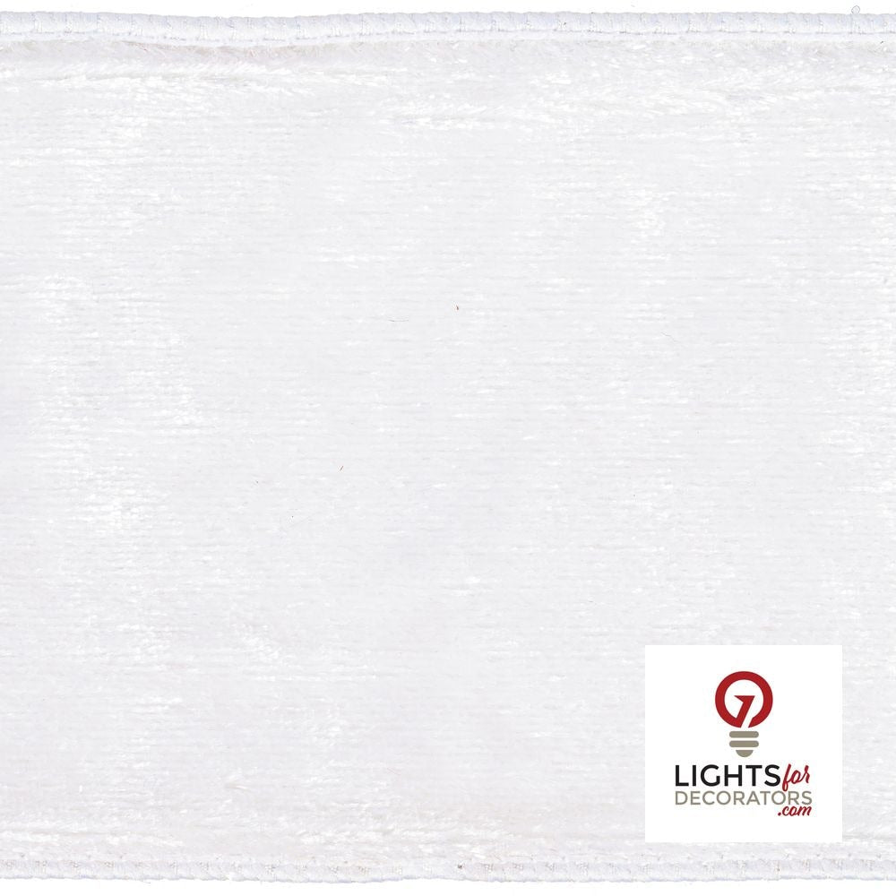 4" Ribbon - Velvet Luster - 10 Yard Roll - White — alternate view