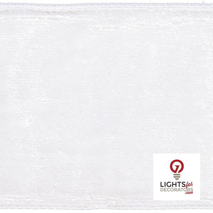 4" Ribbon - Velvet Luster - 10 Yard Roll - White — alternate view