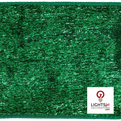 4" Ribbon - Velvet Luster - 10 Yard Roll - Emerald — alternate view