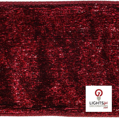4" Ribbon - Velvet Luster - 10 Yard Roll - Burgundy — alternate view