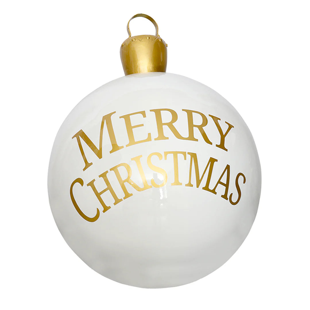 210" Ornament Resin Display - With Merry Christmas - White White- Merry Christmas — view 1