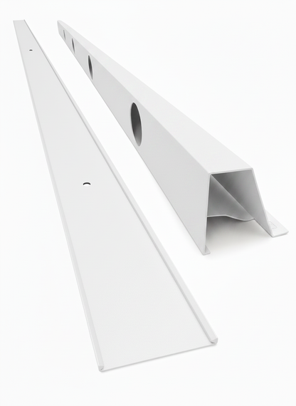 OMNI 90 Degree Parapet Track - 2 Piece - 40" - White Aluminum — view 1