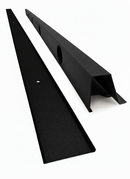 OMNI 90 Degree Parapet Track - 2 Piece - 40" - Black Aluminum — view 1