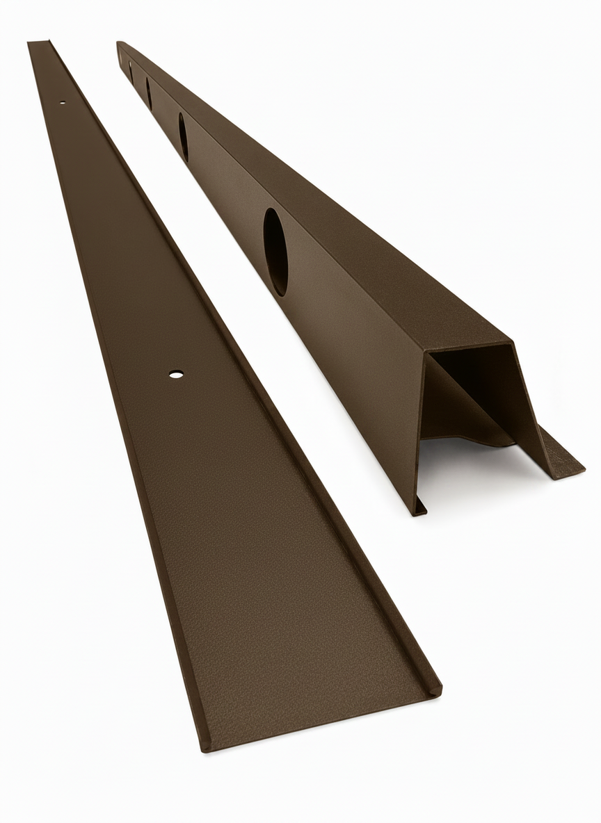 OMNI 90 Degree Parapet Track - 2 Piece - 40" - Bronze Finished Aluminum — view 1