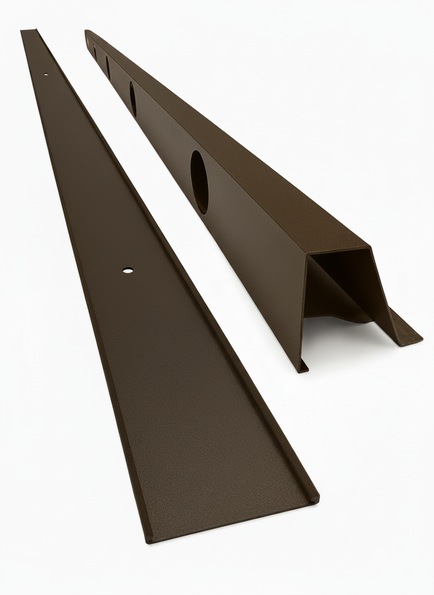 OMNI 90 Degree Parapet Track - 2 Piece - 40" - Dark Brown — view 1